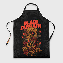 Фартук Black Sabbath skeleton with roses