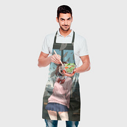 Фартук кулинарный Сиратори Айра смеется - Дандадан, цвет: 3D-принт — фото 2