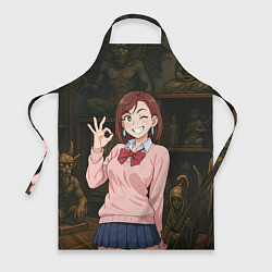 Фартук кулинарный Сиратори Айра - знак ок, цвет: 3D-принт