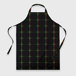 Фартук кулинарный Color black orange green crosses, цвет: 3D-принт
