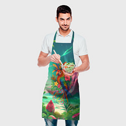 Фартук кулинарный Попугай и тропики, цвет: 3D-принт — фото 2