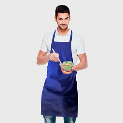 Фартук кулинарный Синий с затемнением текстура, цвет: 3D-принт — фото 2
