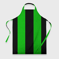 Фартук кулинарный Color background black green, цвет: 3D-принт