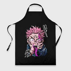 Фартук кулинарный Итадори с Сукуна на руке, цвет: 3D-принт