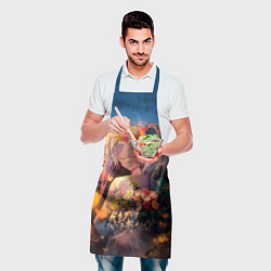 Фартук кулинарный Фрирен с цветами, цвет: 3D-принт — фото 2