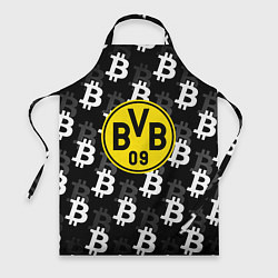 Фартук кулинарный Borussia биткоин паттерн, цвет: 3D-принт
