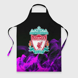 Фартук кулинарный Liverpool неоновый огонь, цвет: 3D-принт