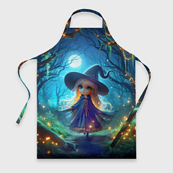 Фартук кулинарный Ведьмочка-малютка в ночь на хэллоуин, цвет: 3D-принт