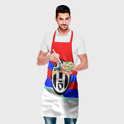 Фартук кулинарный Ювентус спортивная геометрия, цвет: 3D-принт — фото 2