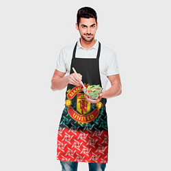 Фартук кулинарный Манчестер Юнайтед ниндзя паттерн, цвет: 3D-принт — фото 2