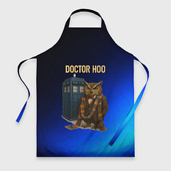 Фартук кулинарный Doctor Hoo сова у телефонной будки, цвет: 3D-принт
