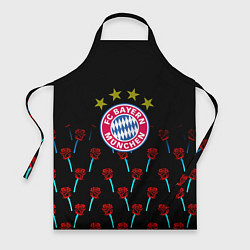 Фартук кулинарный Бавария Мюнхен розы паттерн, цвет: 3D-принт