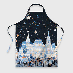 Фартук кулинарный Салют в новогодней Москве, цвет: 3D-принт