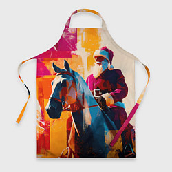 Фартук кулинарный Дед Мороз на коне, цвет: 3D-принт