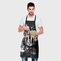 Фартук кулинарный Ювентус текстура руки краски, цвет: 3D-принт — фото 2