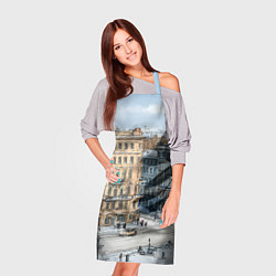 Фартук кулинарный Зимняя улица Питера, цвет: 3D-принт — фото 2