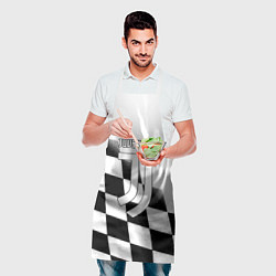 Фартук кулинарный Ювентус клетка краски, цвет: 3D-принт — фото 2