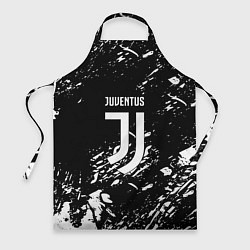 Фартук кулинарный Juventus белые штрихи красок, цвет: 3D-принт