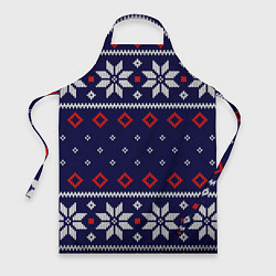 Фартук Вязаный новогодний узор