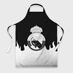Фартук кулинарный Реал Мадрид огонь белый, цвет: 3D-принт