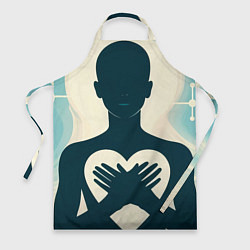 Фартук кулинарный Сердце донора, цвет: 3D-принт
