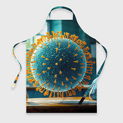 Фартук кулинарный Вирус в лаборатории, цвет: 3D-принт