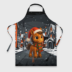 Фартук кулинарный Новогодняя лошадка 2026 год, цвет: 3D-принт