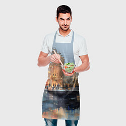 Фартук кулинарный Снежный вечер в Питере, цвет: 3D-принт — фото 2