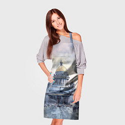 Фартук кулинарный Санкт-Петербург зимний город, цвет: 3D-принт — фото 2