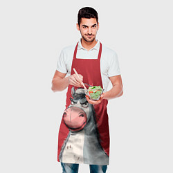 Фартук кулинарный Недовольная новогодняя лошадь, цвет: 3D-принт — фото 2