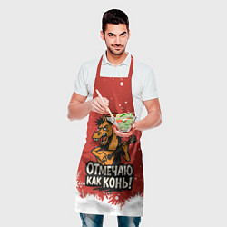 Фартук кулинарный Отмечаю как нонь - Новый год 2026, цвет: 3D-принт — фото 2