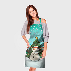 Фартук кулинарный Снеговик - Новогодний Зож, цвет: 3D-принт — фото 2