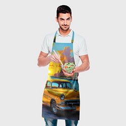 Фартук кулинарный Золотой закат над набережной, цвет: 3D-принт — фото 2