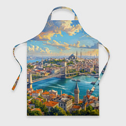 Фартук кулинарный Сплетение эпох над Босфором, цвет: 3D-принт