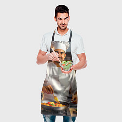 Фартук кулинарный Шеф-повар в деле, цвет: 3D-принт — фото 2
