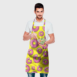 Фартук кулинарный Пончики Гомера, цвет: 3D-принт — фото 2
