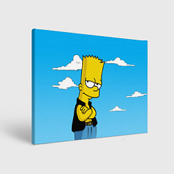 Холст прямоугольный Задумчивый Барт, цвет: 3D-принт