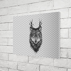Холст прямоугольный Рогатый волк, цвет: 3D-принт — фото 2