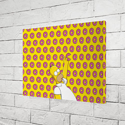 Холст прямоугольный Пончики Гомера Симпсона, цвет: 3D-принт — фото 2