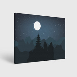 Картина прямоугольная Ночная пагода