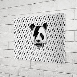 Холст прямоугольный Панда вокалист, цвет: 3D-принт — фото 2