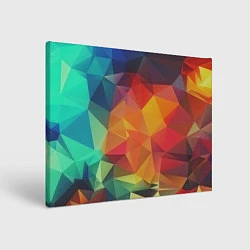 Холст прямоугольный Цветные полигоны, цвет: 3D-принт