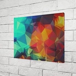 Холст прямоугольный Цветные полигоны, цвет: 3D-принт — фото 2