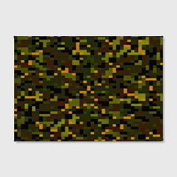 Холст прямоугольный Камуфляж пиксельный: хаки, цвет: 3D-принт — фото 2