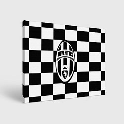Холст прямоугольный FC Juventus: W&B Grid, цвет: 3D-принт