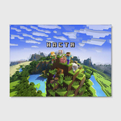 Холст прямоугольный Minecraft: Настя, цвет: 3D-принт — фото 2