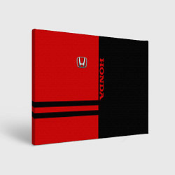 Холст прямоугольный Honda: Red Style, цвет: 3D-принт
