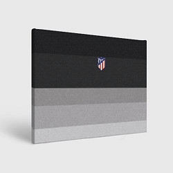 Холст прямоугольный ФК Атлетико Мадрид: Серый стиль, цвет: 3D-принт