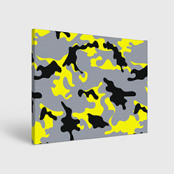 Холст прямоугольный Yellow & Grey Camouflage, цвет: 3D-принт