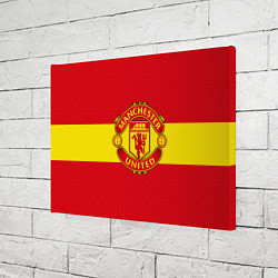Холст прямоугольный FC Man United: Red Style, цвет: 3D-принт — фото 2